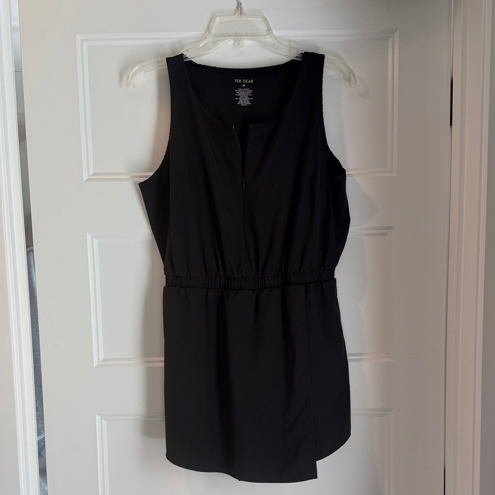 Tek Gear Black Sleeveless Athletic Dress With Built In Shorts